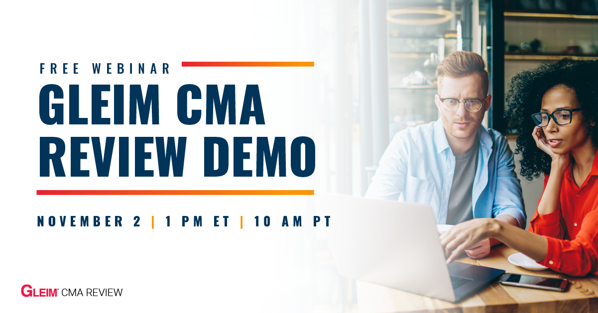 Gleim CMA Review Demo | November 2 | 1 pm ET | 10 am PT