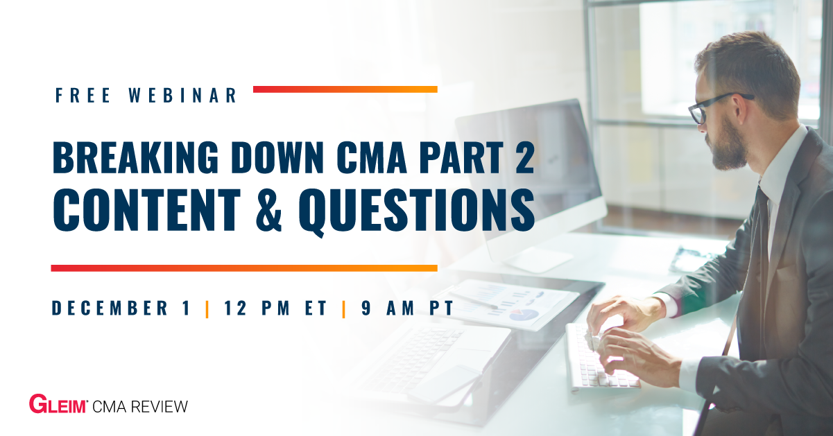 Breaking Down CMA Part 2 Content & Questions | December 1 | 12 pm ET | 9 am PT