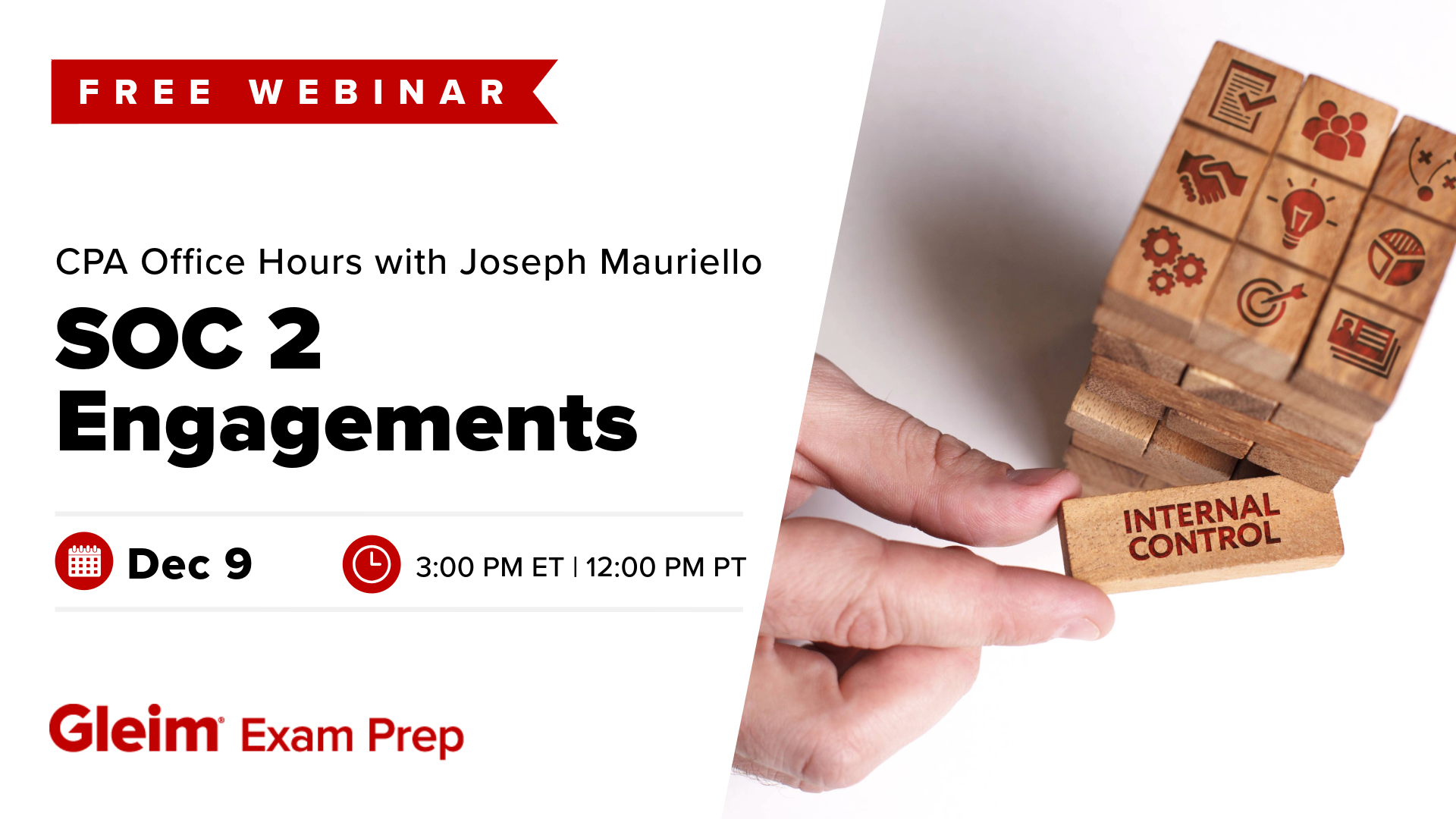 Free Webinar | CPA Office Hours with Joseph Mauriello SOC 2 Engagements | 12/9/24 3:00 PM ET 12:00 PM PT