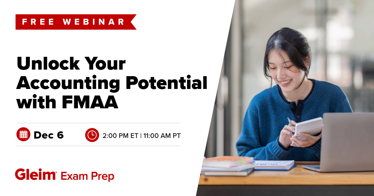 Free Webinar | Unlock Your Accounting Potential with FMAA | December 6th, 2 PM ET, 11 AM PT